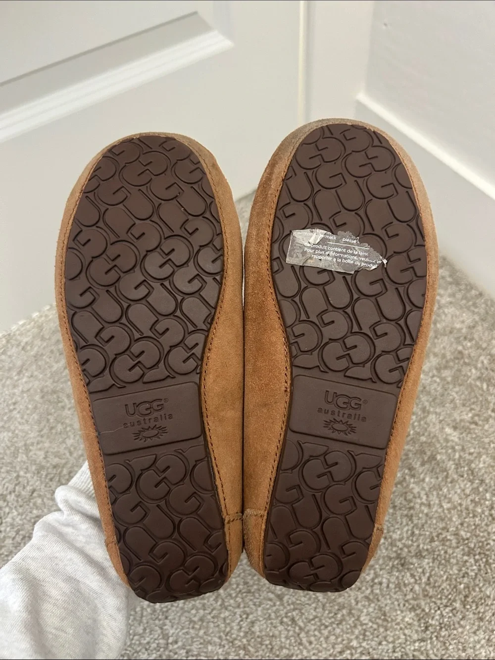 UGG Kids Chestnut Brown Sheepskin Moccasins